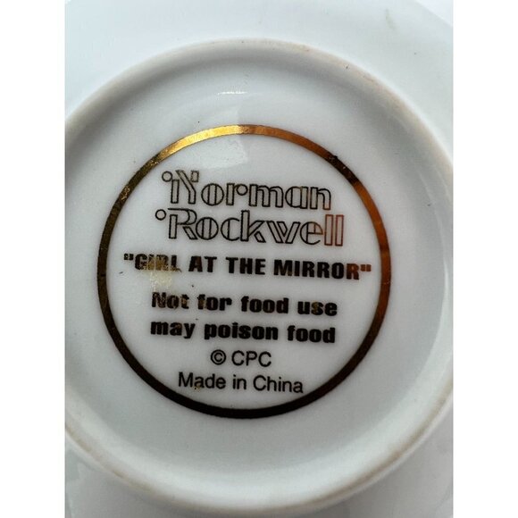 Vintage Norman Rockwell Plate The Saturday Evening Post Girl at the Mirror - Picture 7 of 9